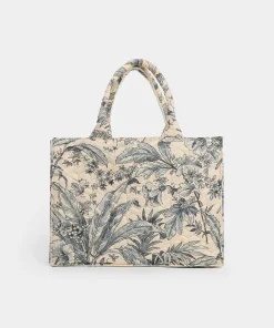 Summer Floral Zip Tote