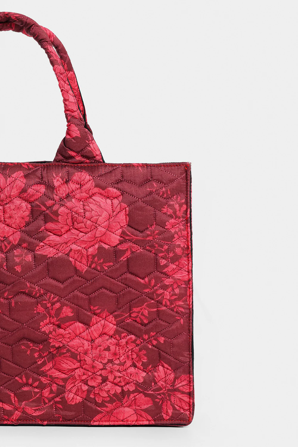 Artistic Flower Print Handbag - Image 2