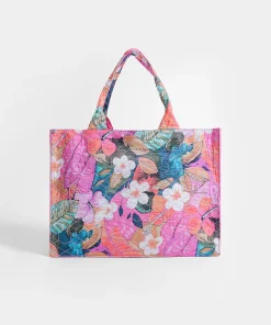 Vintage Flower Design Tote Bag